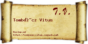 Tombácz Vitus névjegykártya
